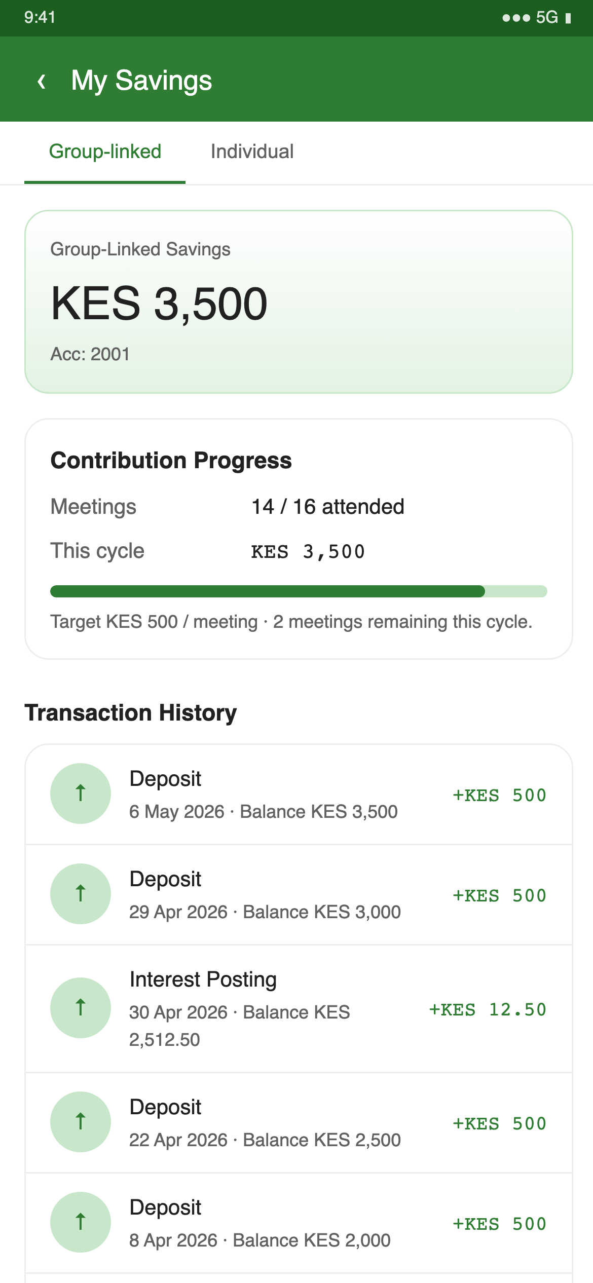 My savings